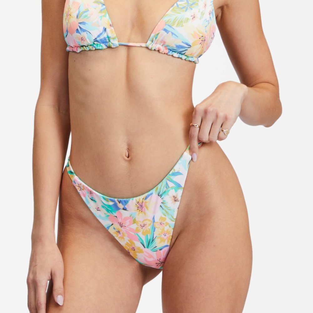 NWT Billabong Sweet Tropics Reversible Maya Skimpy Bikini Bottoms